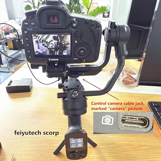 FeiyuTech Stabilizer Fuji Shutter Release Cable(Type c to trs2.5) for scorp/scorp c/min/Mni-P/scorp 2 to Fuji GFX100,GFX50SII,GFX100S,GFX50S/50R,X-H2S,X-H2,XT5,XT2(FY-2.5mm Fuji)