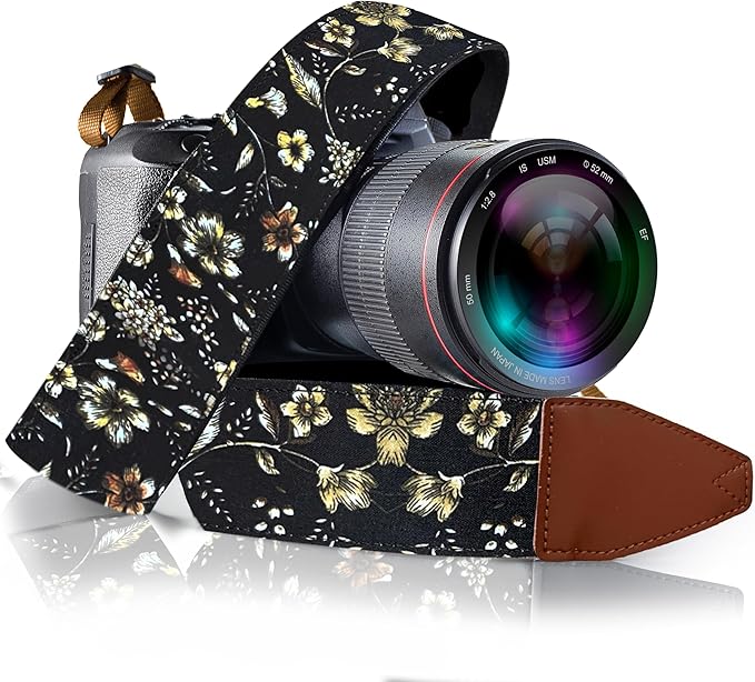Art Tribute Camera Strap for All DSLR and Mirrorless Cameras. Add Your Name Or Initials Make It a Personalized Gift
