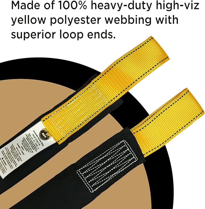 AFP 6’ Concrete Anchor Strap Heavy-Duty w/Loop Ends OSHA/ANSI Compliant 5,000lb (10, 6 FT)