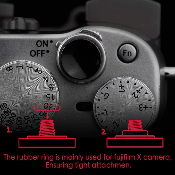 Soft Shutter Release Button (2 Pack/Black) High-end Concave Camera Shutter Button