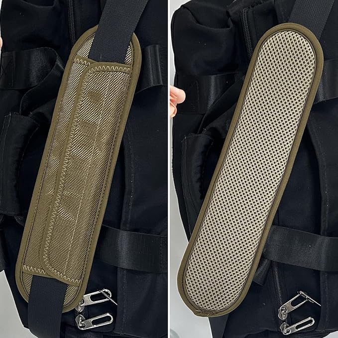2 Pack Extra Thick Shoulder Strap Pad, Universal Replacement Shoulder Pad, for Shoulder Bags, Detachable Shoulder Strap Pad Pads Help Relieve Shoulder Pain(Sandwich Mesh-Khaki)