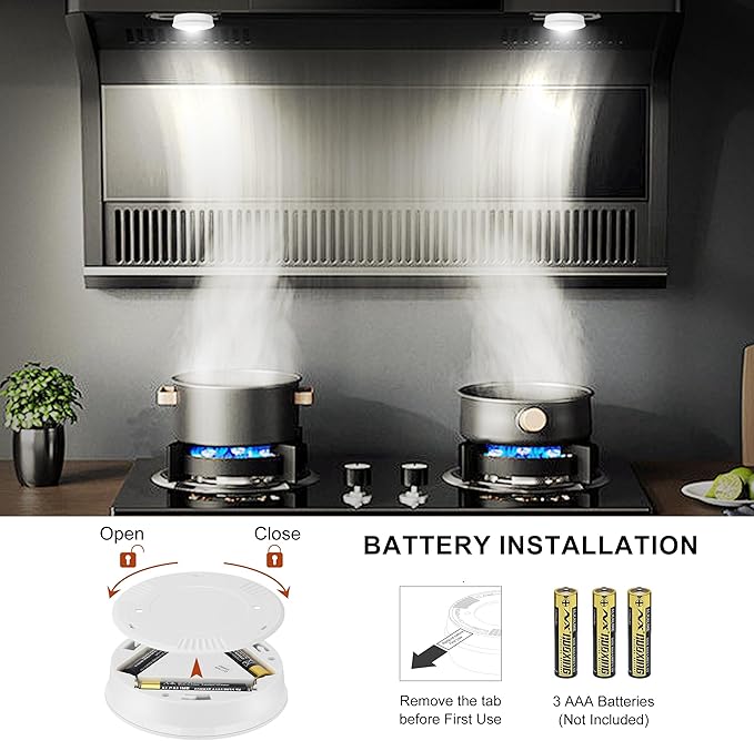 BIGMONAT LED Puck Light, Stick on Lights, Closet Lights Battery Operated, Tap Lights, 60 Lumens Touch Light, Under Cabinet Lighting, Ideal for Kitchen Cabinets, Closets, Garage and More, 3-Pack, White