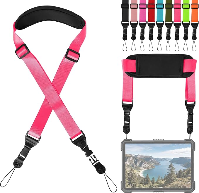 Padded iPad Binocular Camera Shoulder Strap, Nylon Neck Lanyard Strap for Tablet Case Crossbody Laptop Luggage Bag