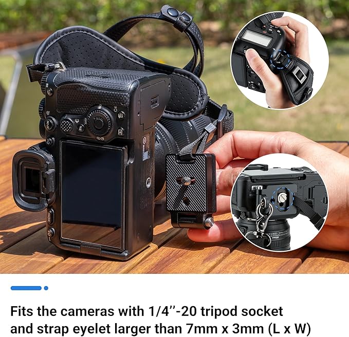 JJC Deluxe Microfiber Camera Hand Strap, Secure Padded Camera Holder Wrist Strap for Canon Nikon Sony Fujifilm Olympus DSLR and Mirrorless, Must Have Photography Accessories for Photographers