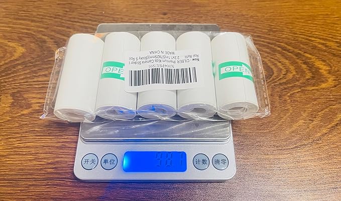 5 Rolls Premium Mini Thermal Printer Sticker Paper, 57 X 25mm, Mini Printer Sticker Paper for Most Kids Instant Camera, Kids Instant Camera Refill