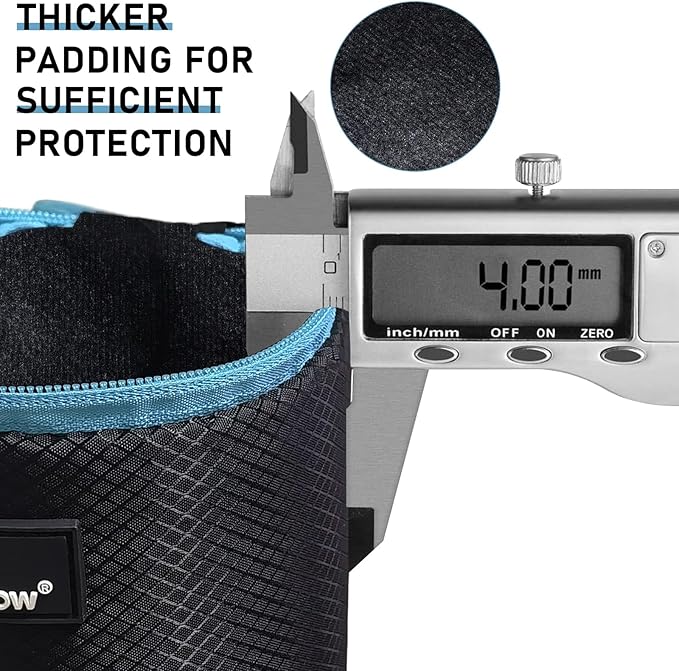 Lightdow 4pcs Pack Lens Pouch 5mm Thick Soft Neoprene DSLR Lens Bag