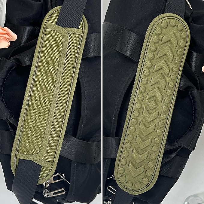 2 Pack Breathable Universal Shoulder Pad, 3D Cushion Air Backpack Strap Pads, for Shoulder Bags, Detachable Shoulder Strap Pad Pads Help Relieve Shoulder Pain(3D Air Cushion-Army Green)