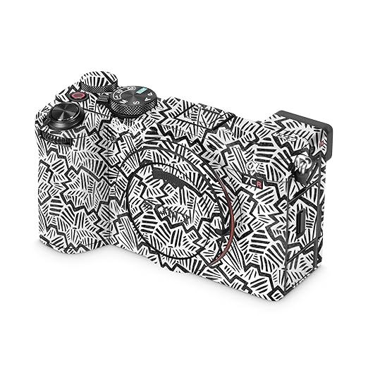 Glossy Glitter Camera Skin Compatible with Sony Alpha 7CR Camera (2023) - Abstract Black - Premium 3M Vinyl Protective Wrap Decal Cover - Easy to Apply | Crafted in The USA by MightySkins