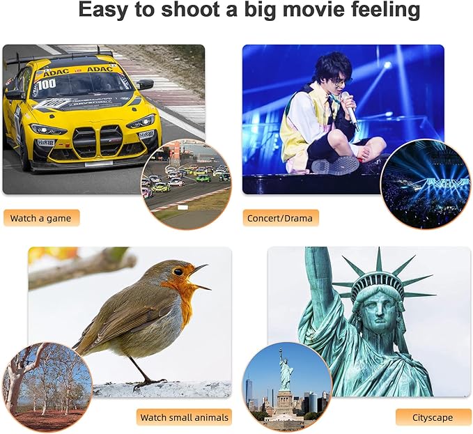 Andoer 40X Zoom Lens with Tripod Phone Telephoto Lens Phone Telescope Phone Camera Lens for Hiking Camping Wildlife Observation Moon Sports Game Concert Watching