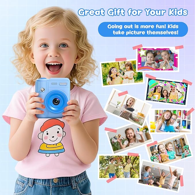 Kids Camera Gifts for Girls Boys - Christmas Birthday Xmas Gift for Girl Boy Age 3 4 5 6 7 8 9 10 11 12 Year Old - Instant Print Digital Toys Ages 3-5 6-8 8-12 Years Olds - Toddler Learning Kid Toy