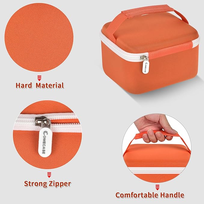 Portable Carrying Case Compatible with Polaroid Now 2nd/ for 3rd Generation I-Type Instant Camera/for Now/for Now+/ for OneStep 2 VF/for OneStep+ Instant Film with Mesh Pocket - Orange