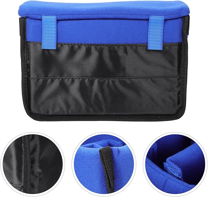 OKUMEYR Portable Shockproof Camera Bag Insert for DSLR Photography Outdoor Use Blue Padded Storage Pouch