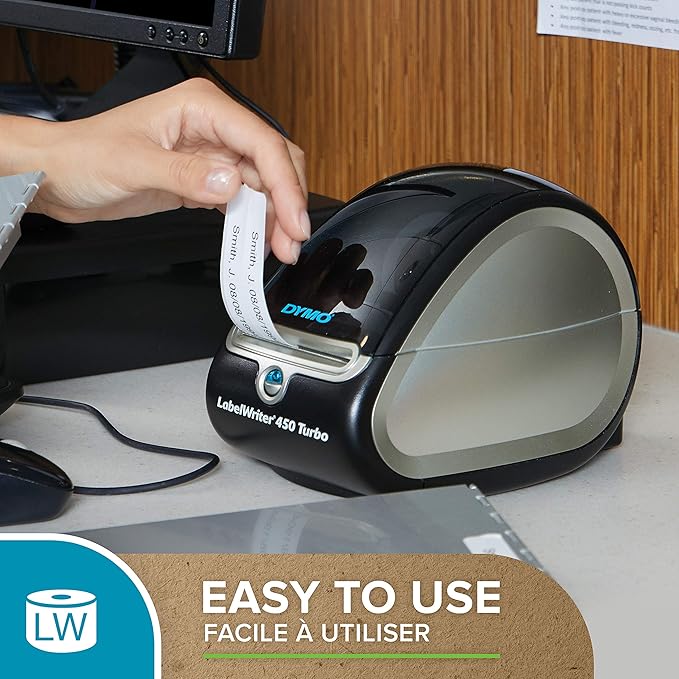 DYMO LW Address Labels, 28mm x 89mm, 24 Rolls of 130 Easy-Peel Labels (3120 Labels), Self-Adhesive, for LabelWriter Label Makers, Authentic