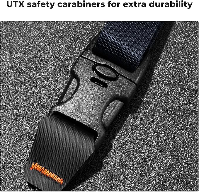K&F Concept Camera Neck Strap for Photographers, Soft Neoprene Adjustable Shoulder Belt with Zipped Pockets