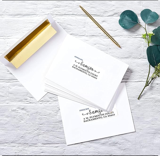 Personalized Address Labels, 250 Rolls, 2.6"L x .75"H - White Matte Finish - Made in USA