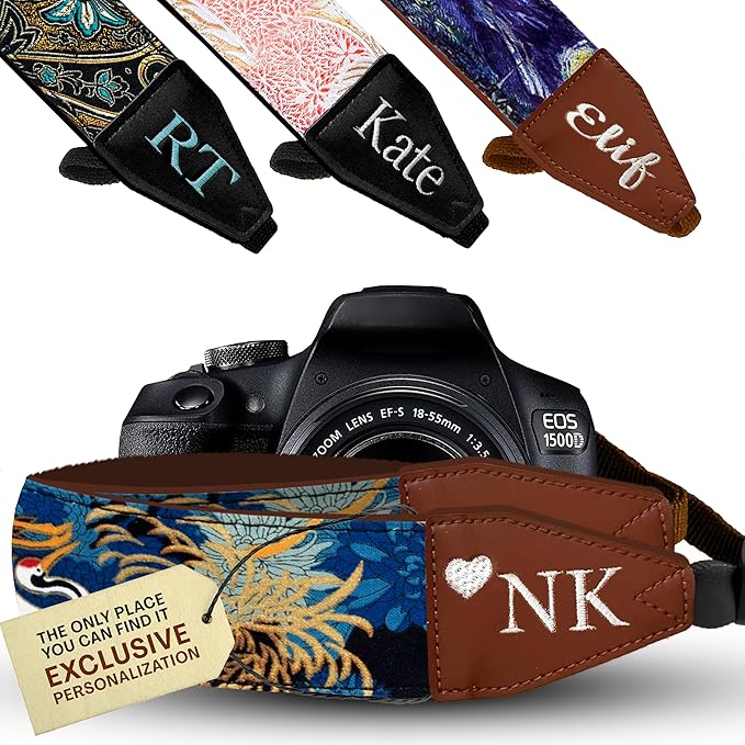 Art Tribute Camera Strap for All DSLR and Mirrorless Cameras. Photographers Strap Neck, Shoulder & Crossbody Camera Strap