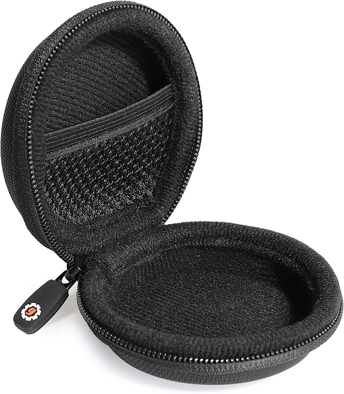 WGear Semi-Hard Lense Case for DSLR Camera Lens (Canon, Nikon, Sony, Pentax, Olympus, Panasonic,etc), Medium Size with Carabiner, Lens Cleaning Wipe (Black Medium)