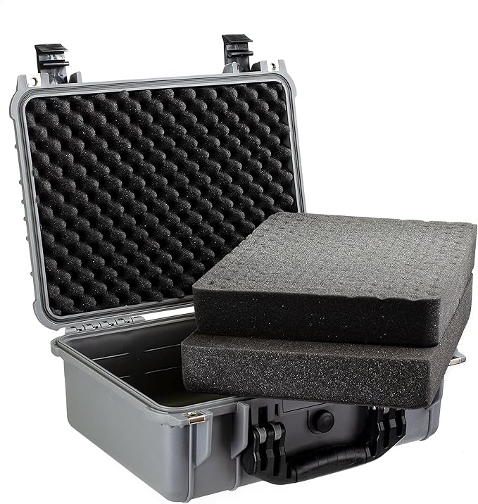 Eylar Hard Gun Case Water & Shock Proof with Foam 16 inch 13 inch 6.87 inch