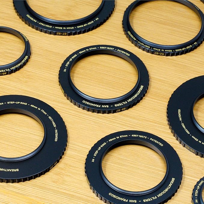 Breakthrough Photography 95mm to 105mm Step-Up Lens Adapter Ring for Filters, Made of CNC Machined Brass with Matte Black Electroplated Finish