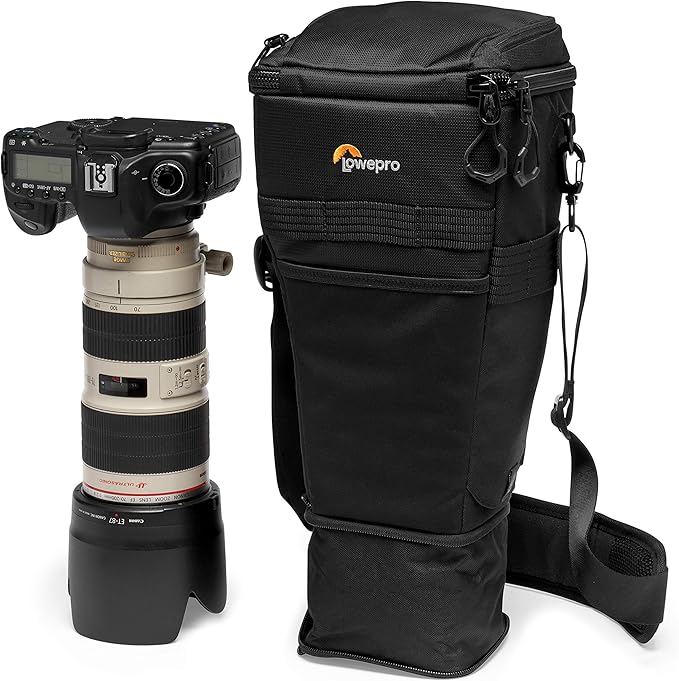 Lowepro ProTactic TLZ 75 AW DSLR toploader - Expand to Hold up to 24-70mm f/2.8 and Lens Hood with Portrait Grip - Camera Gear to Personal belongings - for DSLR Like Canon 5D, Black - LP37279-PWW