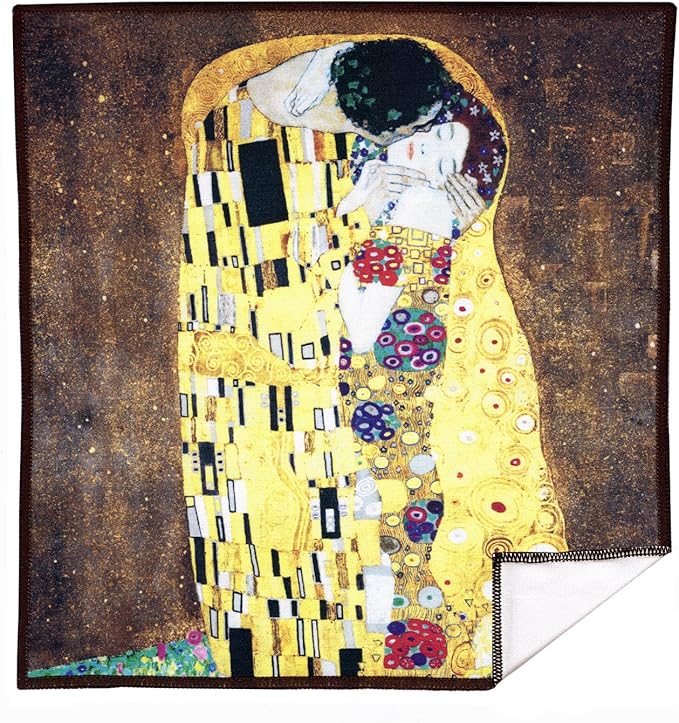 Large [2 Pack] Classic Art (The Kiss) - Ultra Premium Quality Microfiber Cleaning Cloths (Best for Camera Lens, Glasses, Screens, and All Lens.), Microfiber Cloth