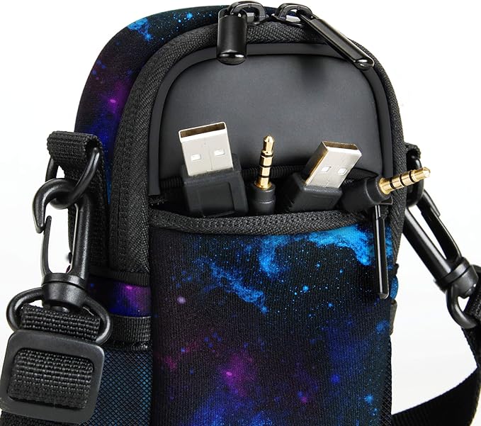 USA Gear Compact Camera Case Point & Shoot Camera Bag with Accessory Pockets, Rain Cover & Shoulder Strap Works W/Sony CyberShot, Canon PowerShot ELPH, Nikon COOLPIX, Olympus & More
