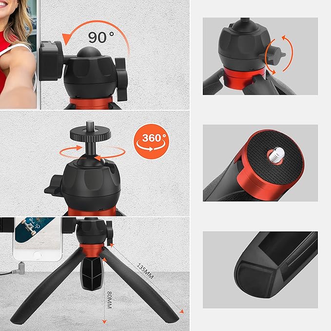COMICA Smartphone Microphone with Mini Tripod, CVM-VM10-K2 PRO Video Shotgun Mic for iPhone and Android Phones, Vlogging Kit for YouTube Recording Facebook Live,Filmmaker Accessories