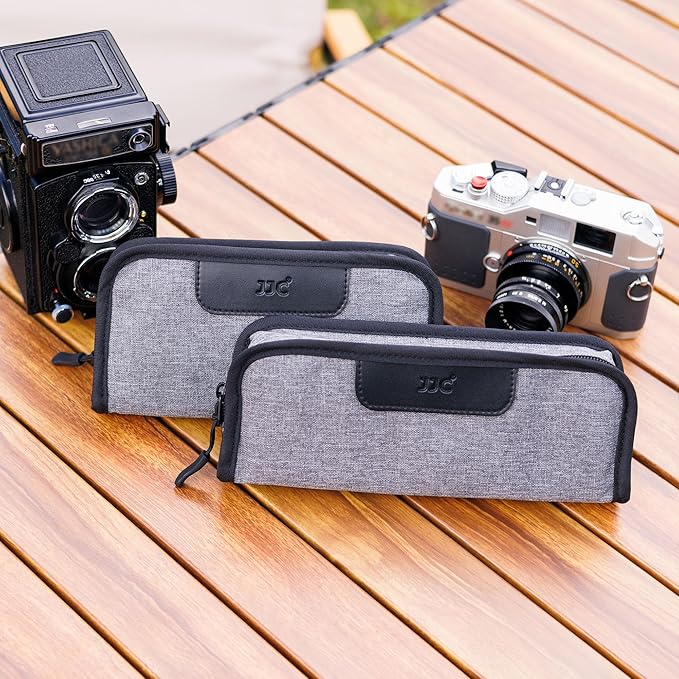 JJC Film Pouch Case for 120-Medium Format, Polyester Carrying Pouch for 5 Rolls With Elastic Slot Interior, Belt Loop Design, and Wrist Strap for Easy Carry (Film Not Included)