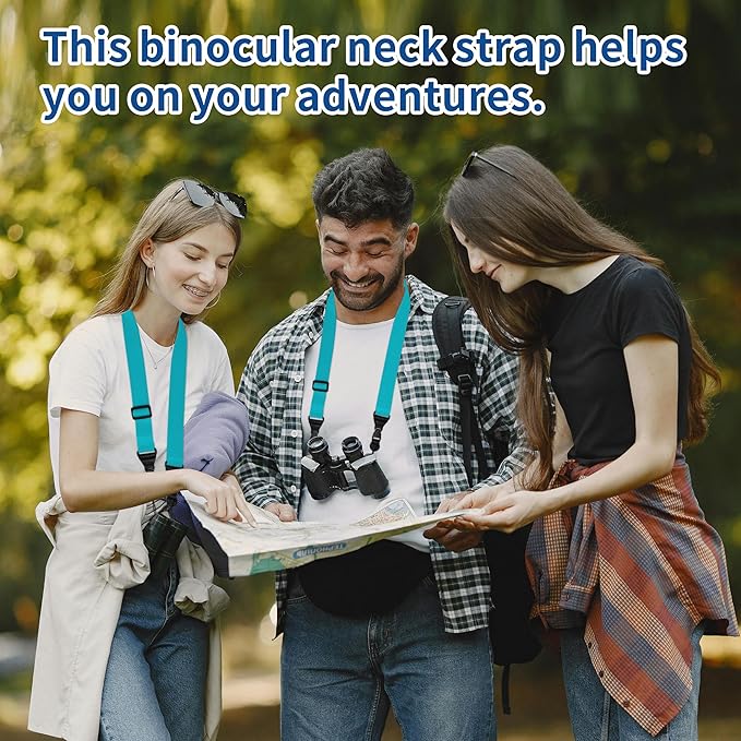 Adjustable iPad Binocular Camera Strap, Comfortable Shoulder Strap Nylon Neck Lanyard for iPad/Samsung Tablet Case,Crossbody Laptop Luggage Bag (Sky Blue)