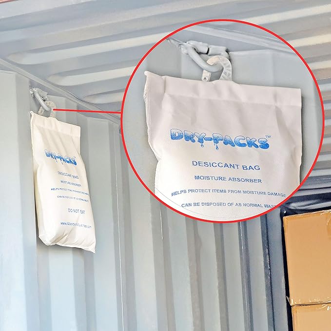 Container & Cargo Dry with Hanging Hook by Dry-Packs - 4.5LBS & 2KG White 2KGCONDRYHOOK