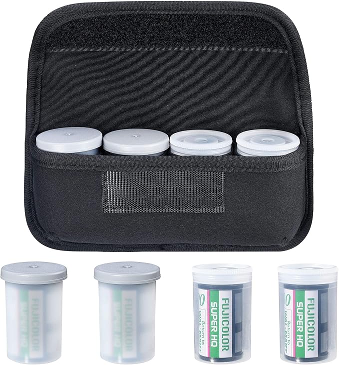 TXEsign Camera Film 35mm 135 Roll Film Neoprene Storage Carrying Case Bag (Black)