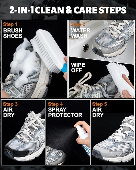 Shoe Cleaner, Sneaker Cleaner Foam for Removing Stains and Dirt, Shoe Cleaning Kit for White Shoes