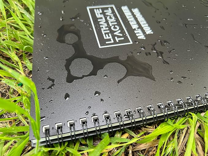 8.5x11 inch All Weather Notepad Writing Pad (Black)