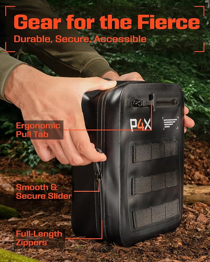 Waterproof Molle Pouch - Attach to Backpacks & Belts - Ideal EDC Pouch Organizer for Medical Gear, Flashlight, Firestarter, Phones and More - Rugged Carrier for Outdoor Travel & Adventure
