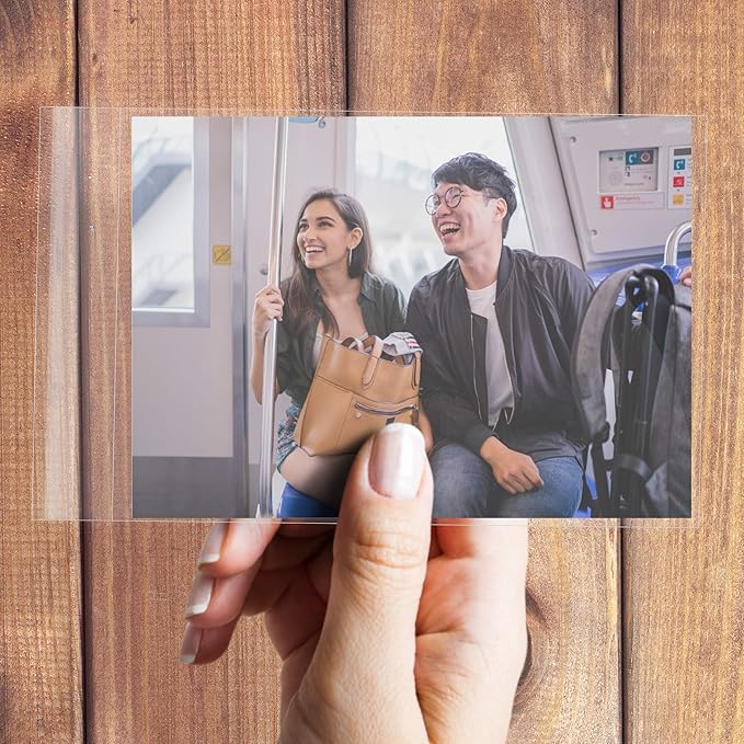 Jot & Mark 4x6 Photo Sleeves (200 Count) - Crystal Clear Archival Plastic Sleeves with Self Adhesive Resealable Flap - Picture Protector