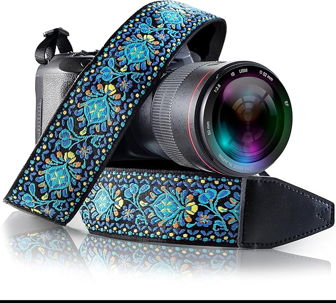 Art Tribute Camera Strap for All DSLR and Mirrorless Cameras. Add Your Name Or Initials Make It a Personalized Gift