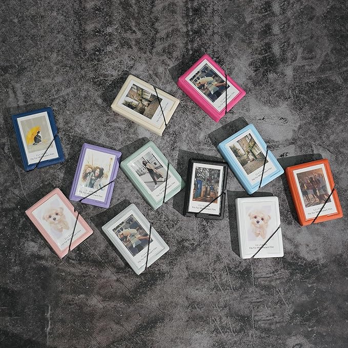 Mini 2x3 Small Polaroid Photo Album Book For 3 Inch Fujifilm Instax Mini 12 11 9 99 8 7+ 40 EVO Camera Film, HP Sprocket, K-pop Photocards. (Flat Flowers, 1 Pack)