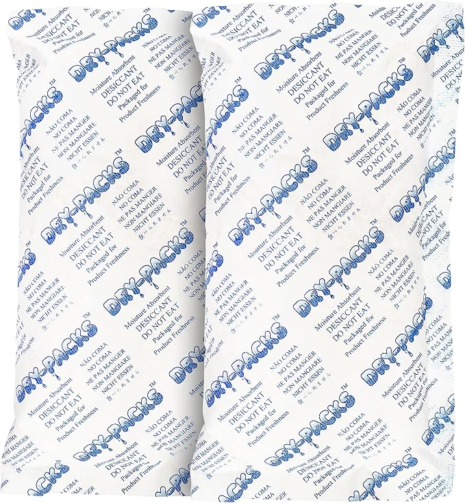 Food Grade Silica Gel Packets – 224 Gram Moisture Control Desiccant Packs for Long-Term Food Preservation, 2 Packs