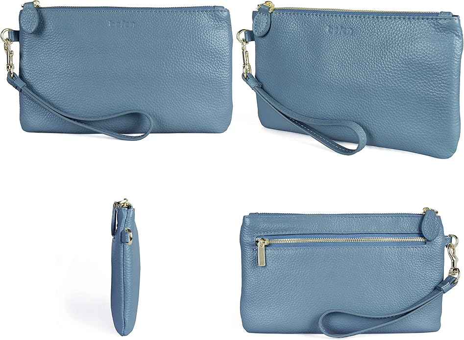 befen Genuine Leather Wristlet Clutch RFID Blocking Bag Cell Phone Wallet Purse Wristlet Wallet Purses and Handbags for Women