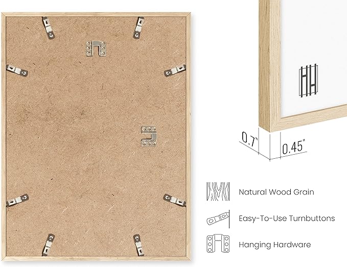 HAUS AND HUES 20x30 Picture Frames - Set of 3: Beige Framed Poster Frames