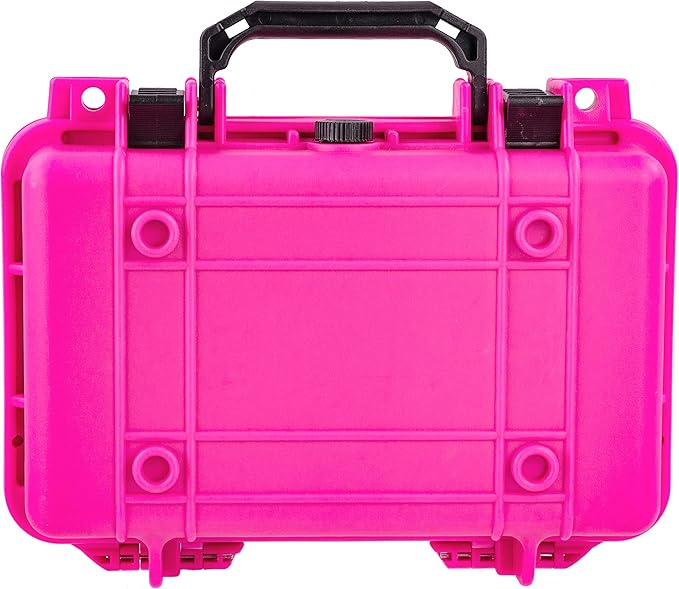 Eylar Protective Gear and Camera Hard Case Waterproof Dry Box with Foam 11.6 Inch 8.3 Inch 3.8 Inch (Pink)