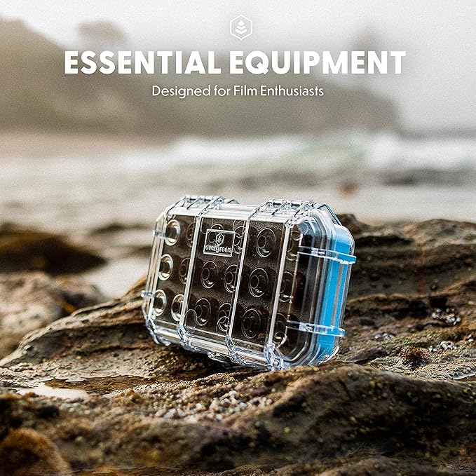 Evergreen 35mm Film Storage Case | Holds 18 Rolls | Preserve and Protect Your Film | Waterproof, Crushproof, & Freezer-Safe (Film Not Included) (Blue)