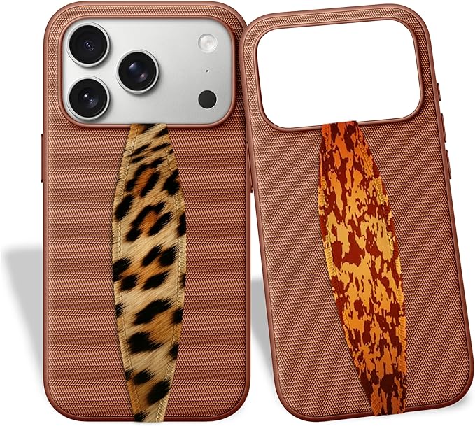 Switchbands Universal Phone Grip Strap – Customizable & Reversible Elastic Phone Strap Grip Holder, Ultra-Slim Finger Strap for Phone Case, Cell Phone Grip for Secure One-Hand Use - Tortoise