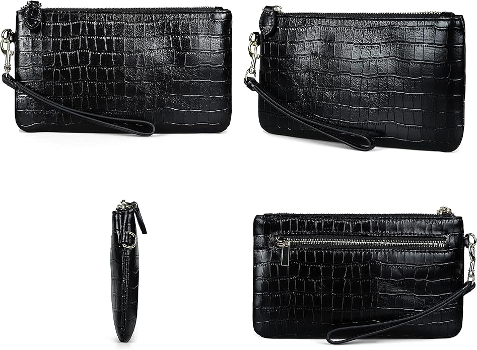 befen Genuine Leather Wristlet Clutch RFID Blocking Bag Cell Phone Wallet Purse Wristlet Wallet Purses and Handbags for Women