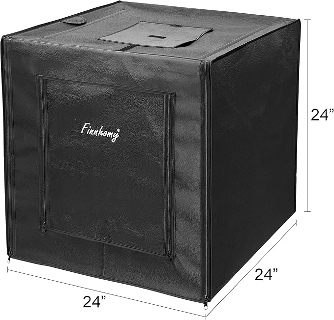 Finnhomy 24x24 Photo Box Professional Portable Photo Studio Photo Light Studio Photo Tent Light Box Table Top Photography Shooting Tent Box Lighting Kit