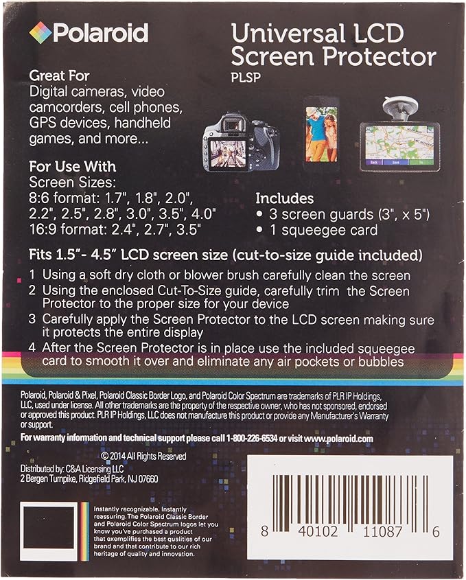 Polaroid Universal LCD Screen Protector - The Easy Way To Protect Your Display