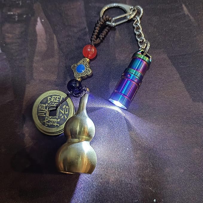 e1 Smallest Keychain Flashlight Tiny Micro Mini Key Ring Light Bright Long Lifetime Waterproof for Everyday EDC Emergency Dog Walking Sleeping Reading Nice Gift (Colorful Stainless Steel)