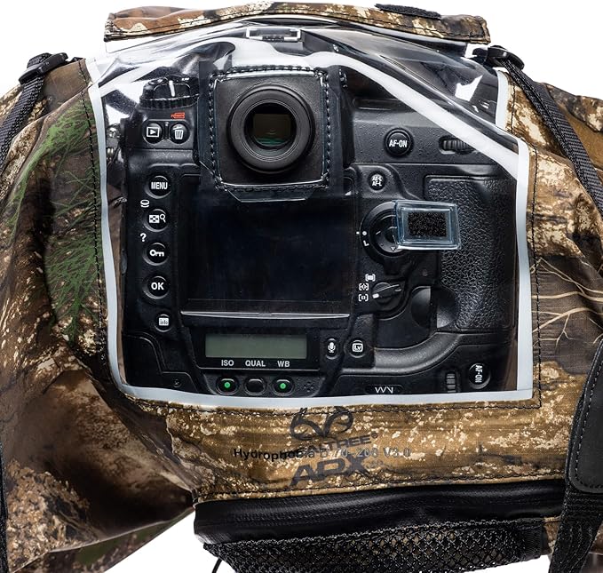 Think Tank Hydrophobia D 70-200 V3 Camera Rain Cover for DSLR and Mirrorless Cameras with 70-200mm f/2.8 Lens (Realtree APX Camouflage)