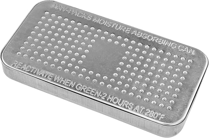 Dry-Packs Indicating Silica Gel 40 Grams in Sturdy Aluminum Dehumidifying Canister - No Cobalt Chloride II - DP40CAN