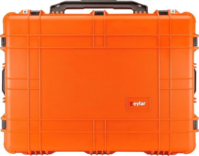 Eylar 31.5" X-Large Protective Roller Hard Case for Cameras, Drones, Tools, and AV Equipment with IP67 Waterproof, Shock Resistant, and Customizable Foam Inserts (Orange)